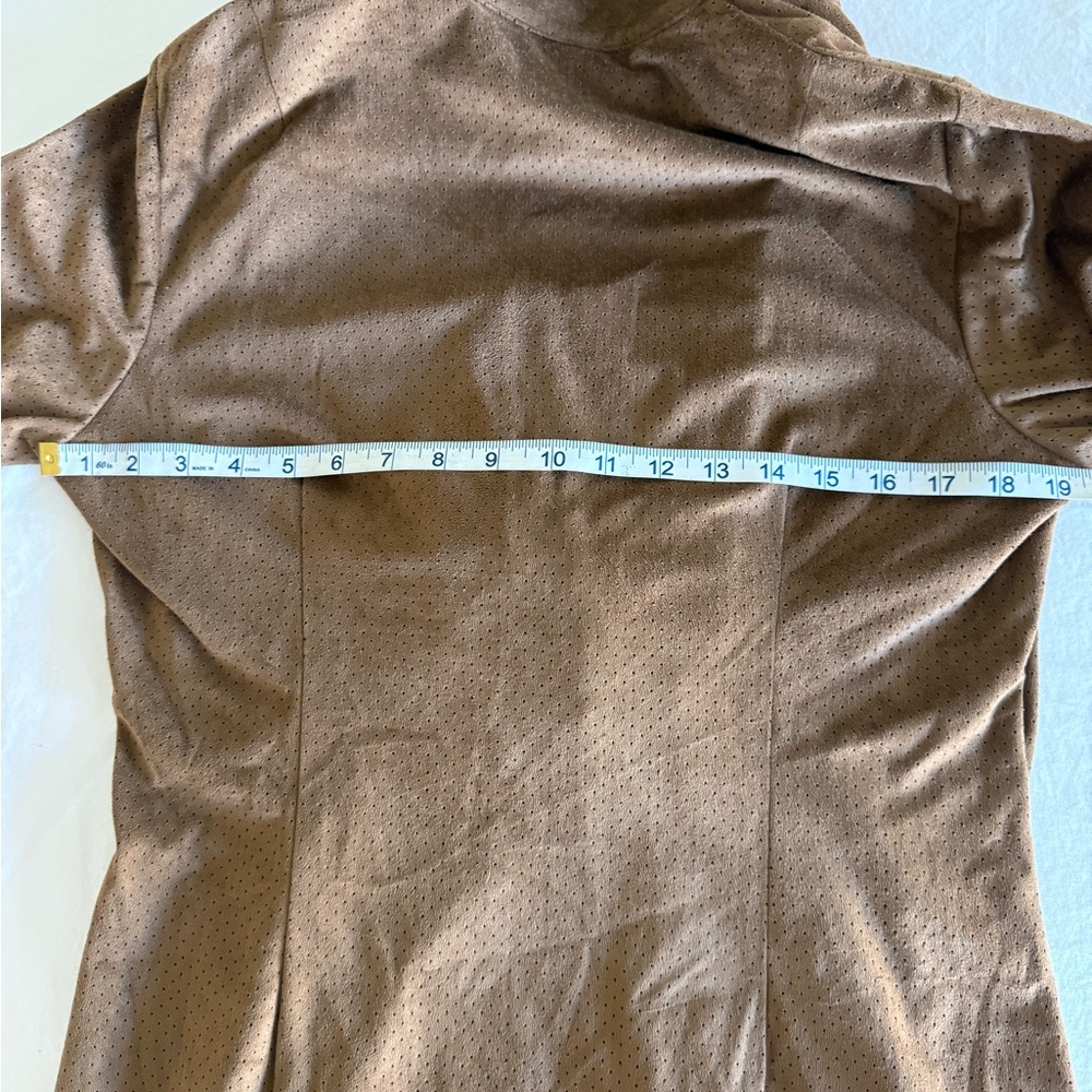 MISHCA Vtg Perforated Ultrasuede Tie-Front Jacket - NEW w/ Tags - Medium - Picture 6 of 7